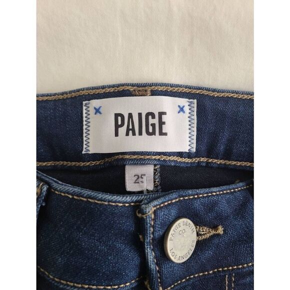 Paige Skyline Skinny Jeans Women's Size 25 Blue Denim Regular Fit Cotton Blend - Picture 6 of 6